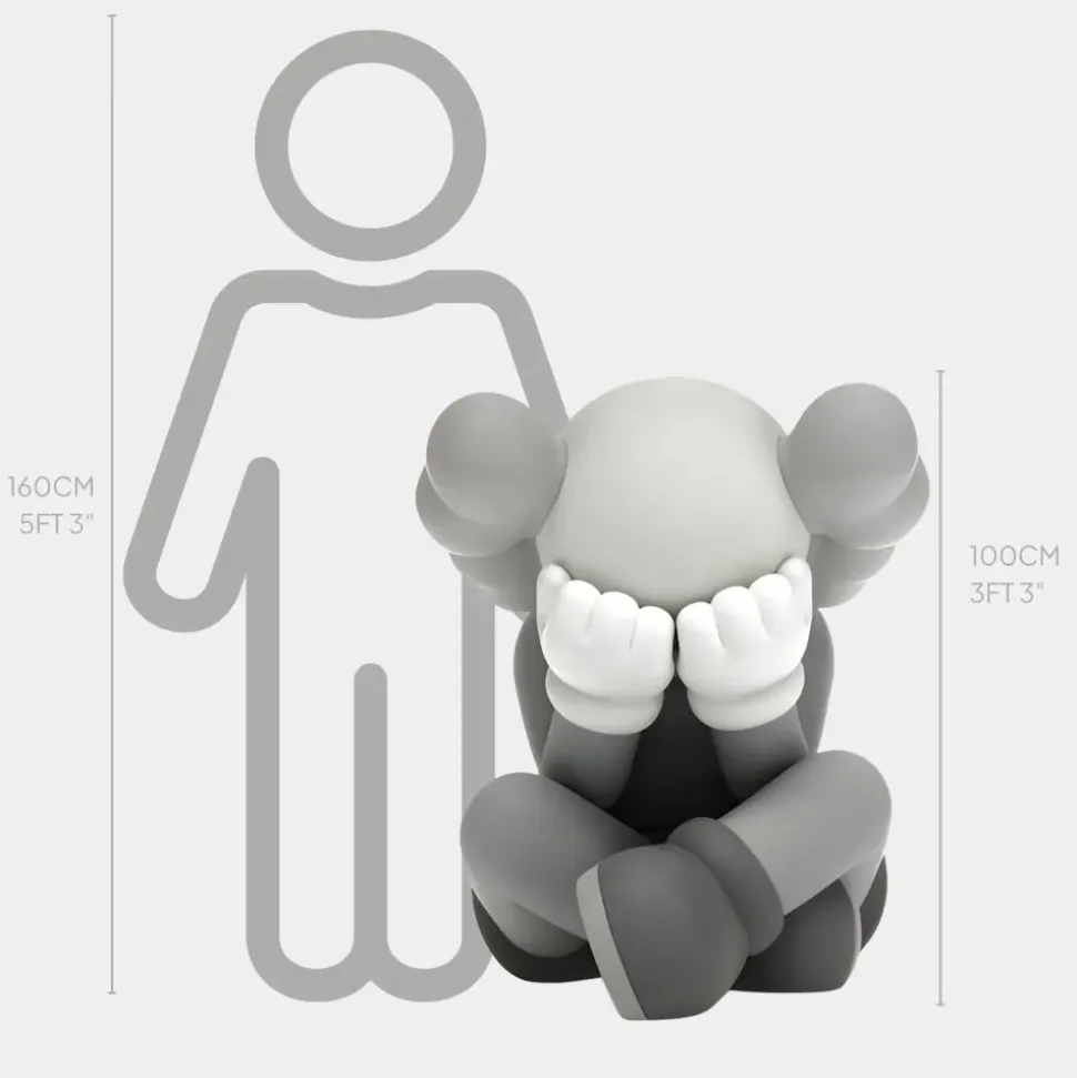 Lucify Solace 92cm Grey Resin Indoor Sculpture