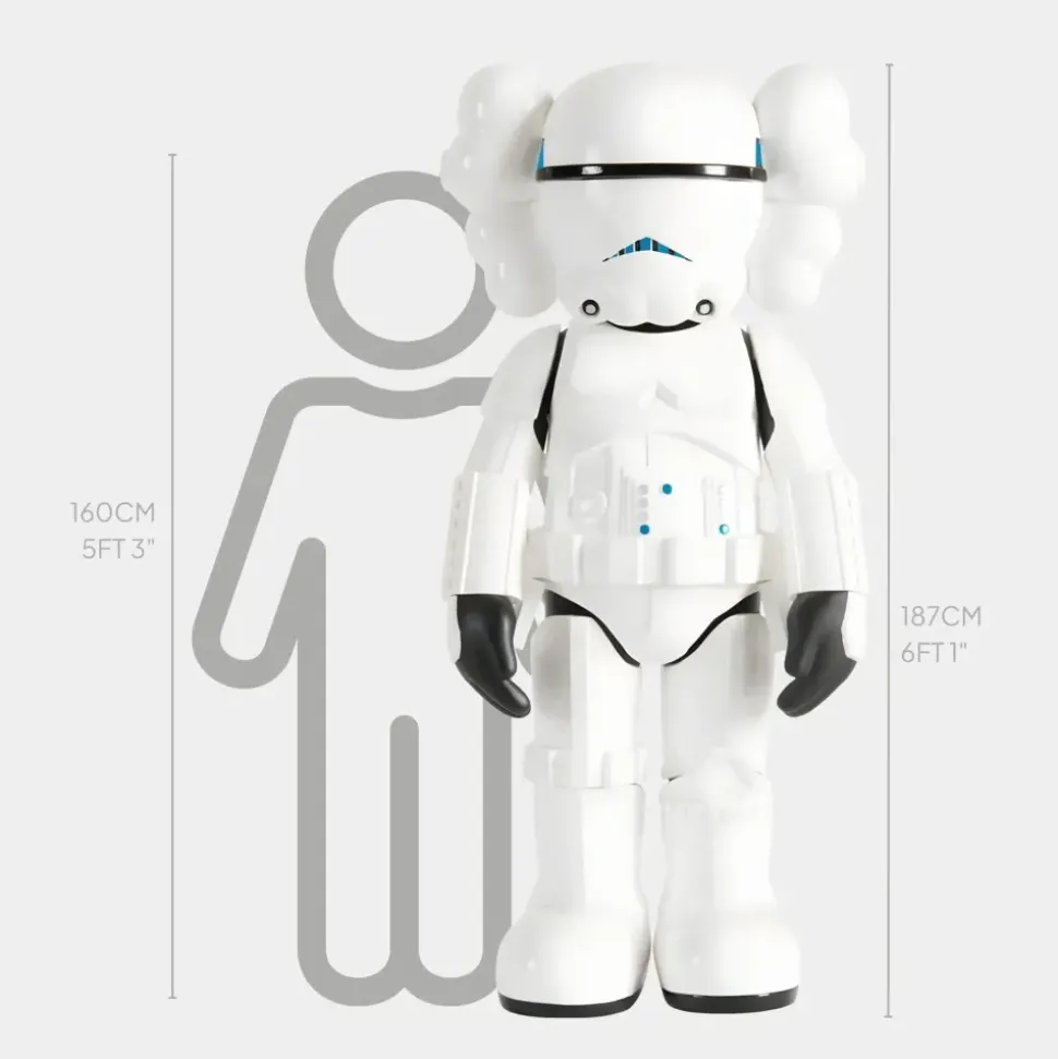 Lucify Trooper 187cm Black Resin Indoor Sculpture