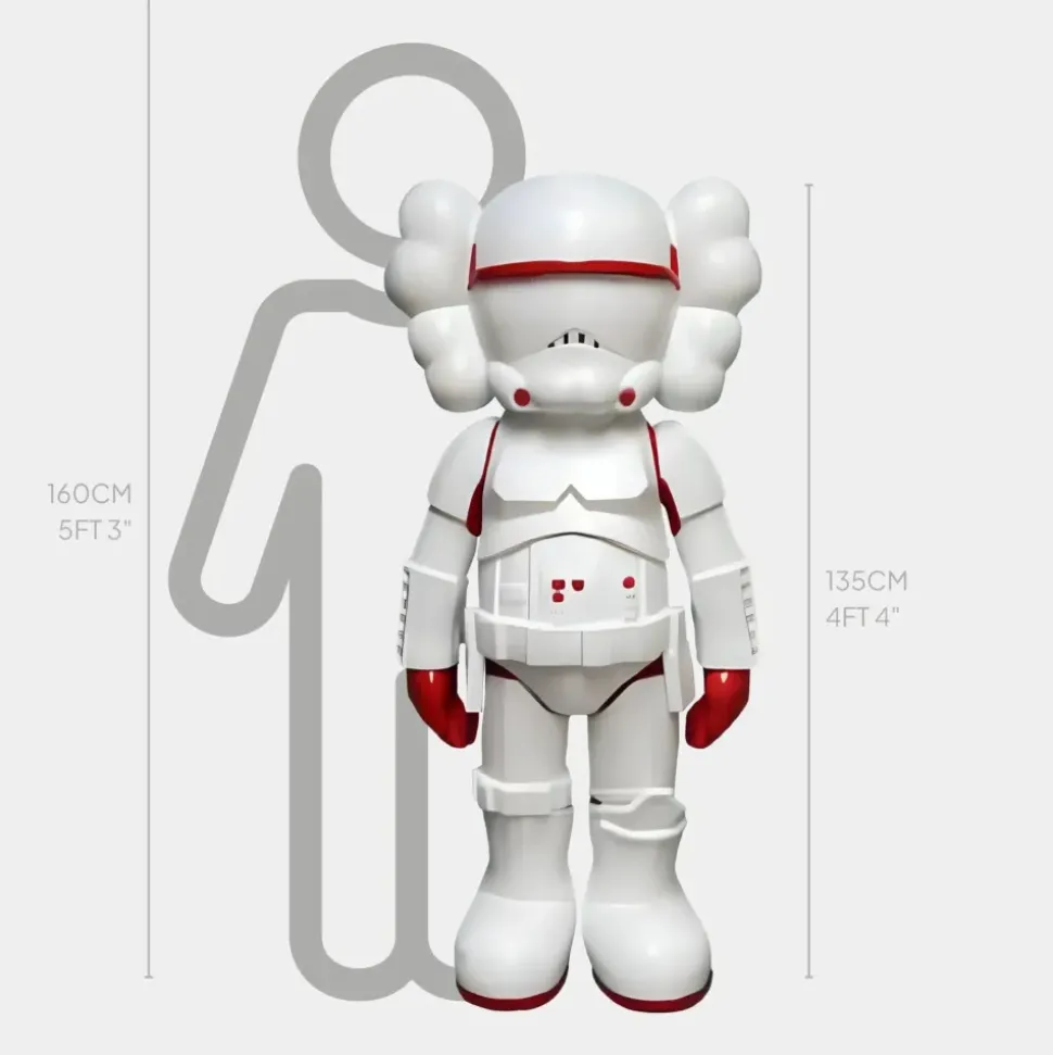 Lucify Trooper 135cm Red Resin Indoor Sculpture