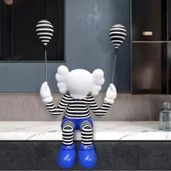Lucify Up 110cm Blue Resin Indoor Sculpture