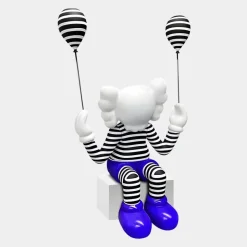 Lucify Up 70cm Blue Resin Indoor Sculpture