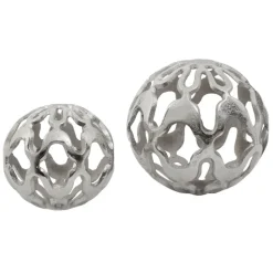Lumi Spheres 21cm Silver Metal Indoor Sculptures