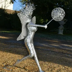 Luna Fairy 83cm Metal Wire Garden Sculpture