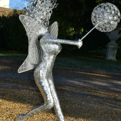 Luna Fairy 83cm Metal Wire Garden Sculpture