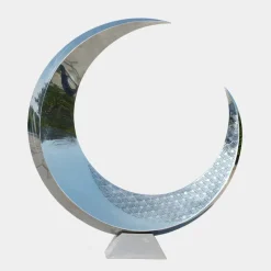 Lunar Orbit 120cm Silver Metal Indoor Sculpture