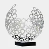 Lunar Sphere 48cm Silver Metal Indoor Sculpture