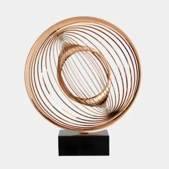 Luxe Sphere 67cm Copper Metal Indoor Sculpture