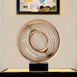 Luxe Sphere 67cm Copper Metal Indoor Sculpture