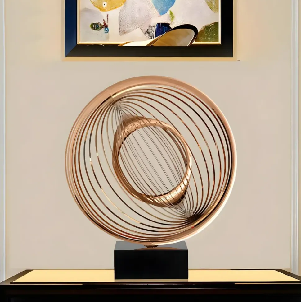 Luxe Sphere 67cm Copper Metal Indoor Sculpture