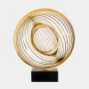 Luxe Sphere 67cm Gold Metal Indoor Sculpture