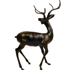 Majestic Deer Bronze Metal Garden Statue