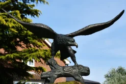 Majestic Eagle 111cm Bronze Metal Garden Statue