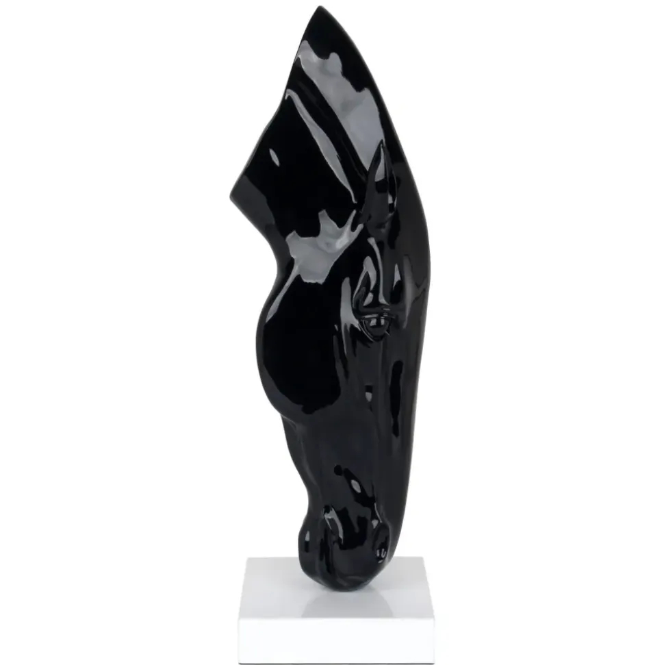 Majestic Horse Head 70cm Black Resin Indoor Sculpture