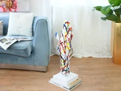 Majestic Horse Head 70cm Multicoloured Resin Sculpture