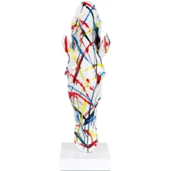 Majestic Horse Head 70cm Multicoloured Resin Sculpture