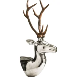 Majestic Stag Head 55cm Metal Wall Sculpture