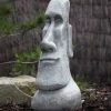 Male Easter Island Head Stone Garden Ornament