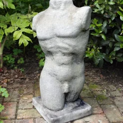 Male Torso Modern Stone Garden Ornament