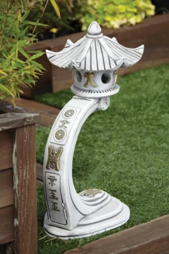 Medium Curved Japanese Pagoda Stone Garden Ornament