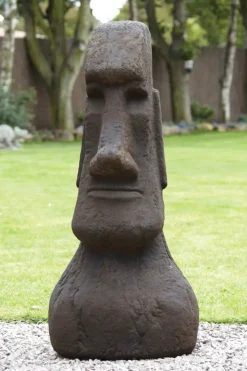 Mega Easter Island Head Stone Garden Ornament