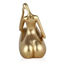 Mindful Grace 26cm Gold Resin Indoor Sculpture