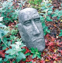 Moai Easter Island Head 39cm Stone Garden Ornament