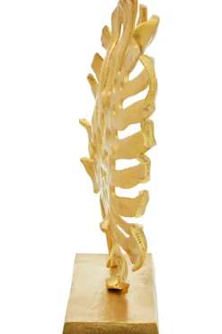 Monsera Leaf 37cm Gold Metal Indoor Sculpture