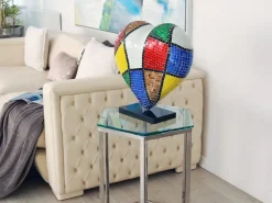 Mosaic Heart v2 46cm Pop Art Resin Indoor Sculpture