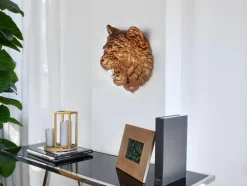 Mystic Tiger 37cm Bronze Resin Wall Sculpture