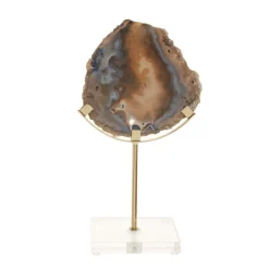 Mystical Agate 30cm Black & Gold Stone Indoor Sculpture