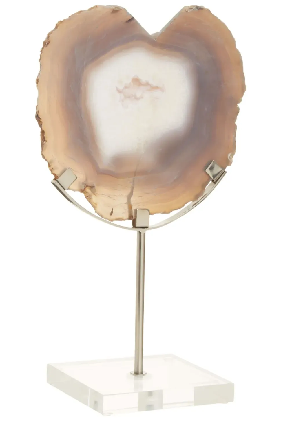 Mystical Agate 30cm White & Silver Stone Indoor Sculpture