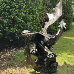 Mystical Dragon 232cm Bronze Metal Garden Statue