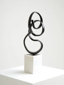 Mystical Grace 60cm Black Metal Indoor Sculpture