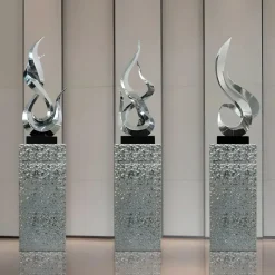 Nexus Ignite 93cm Silver Metal Indoor Sculpture v1