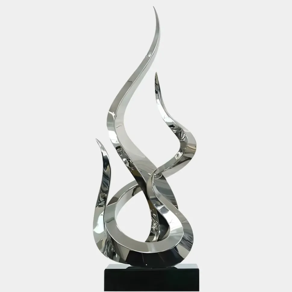 Nexus Ignite 91cm Silver Metal Indoor Sculpture v3