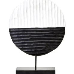 Night & Day 41cm Black & White Wood Indoor Sculpture