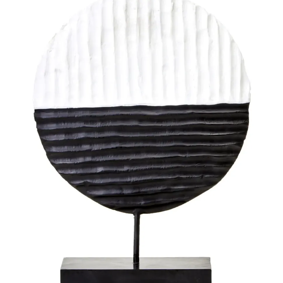Night & Day 41cm Black & White Wood Indoor Sculpture
