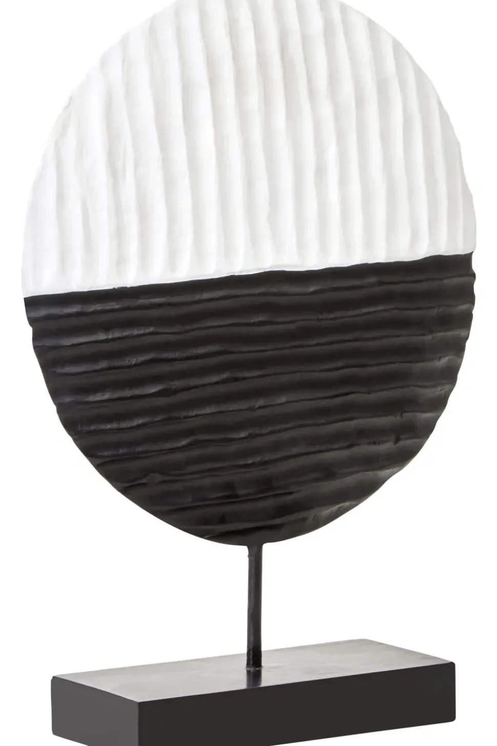 Night & Day 41cm Black & White Wood Indoor Sculpture