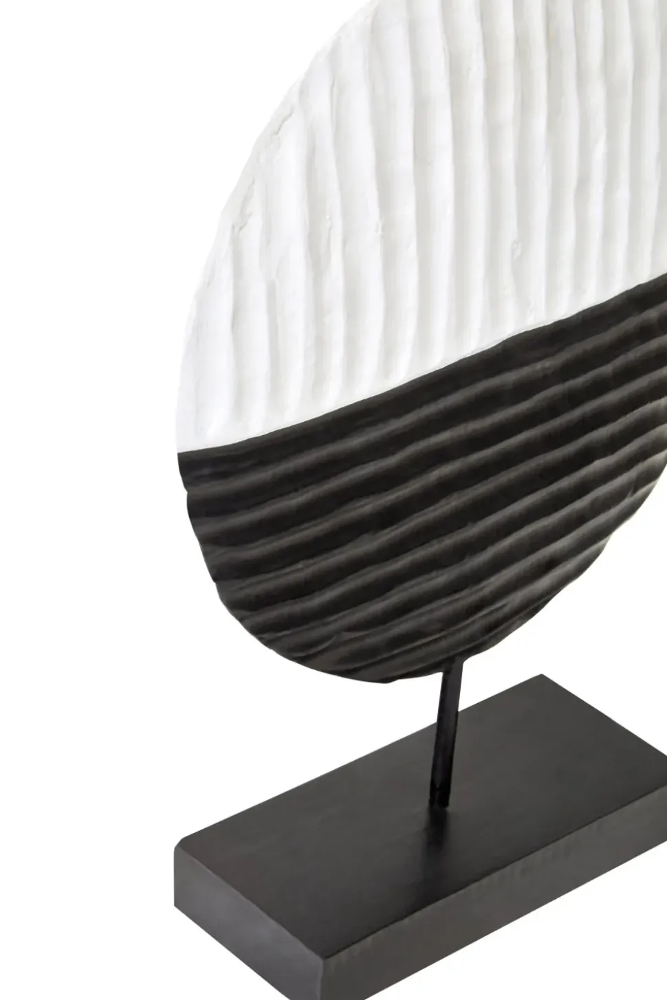 Night & Day 41cm Black & White Wood Indoor Sculpture