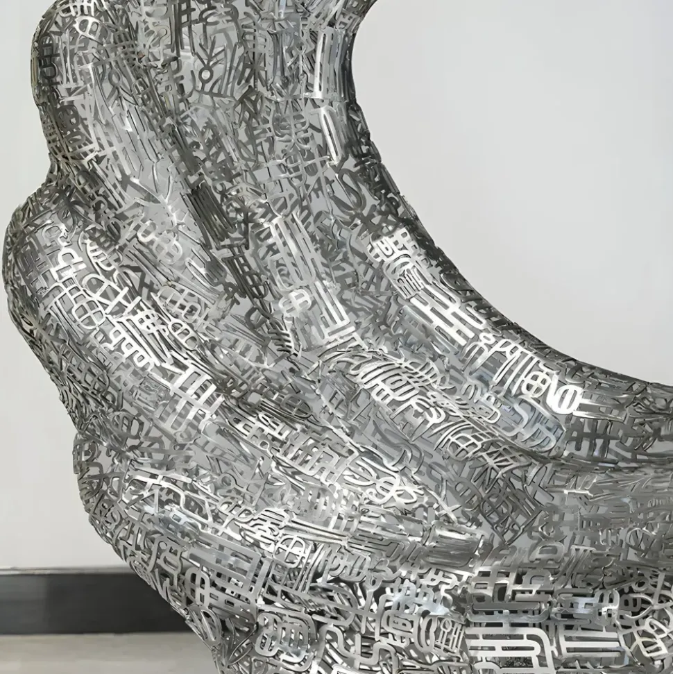 Oceanic Wave 117cm Gold Metal Indoor Sculpture