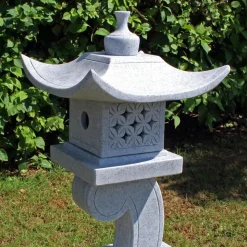 One Tier Japanese Pagoda Lantern Granite Garden Ornament