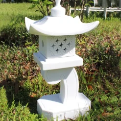 One Tier Japanese Pagoda Lantern Marble Garden Ornament