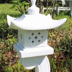 One Tier Japanese Pagoda Lantern Marble Garden Ornament