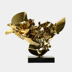 Opal Bloom 53cm Gold Metal Indoor Sculpture