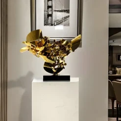 Opal Bloom 53cm Gold Metal Indoor Sculpture