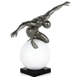 Orbital Balance 47cm Anthracite Resin Indoor Sculpture