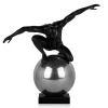 Orbital Balance 47cm Black Resin Indoor Sculpture