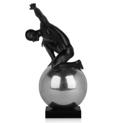 Orbital Balance 47cm Black Resin Indoor Sculpture