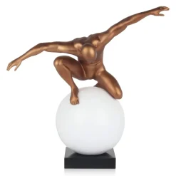 Orbital Balance 47cm Bronze Resin Indoor Sculpture