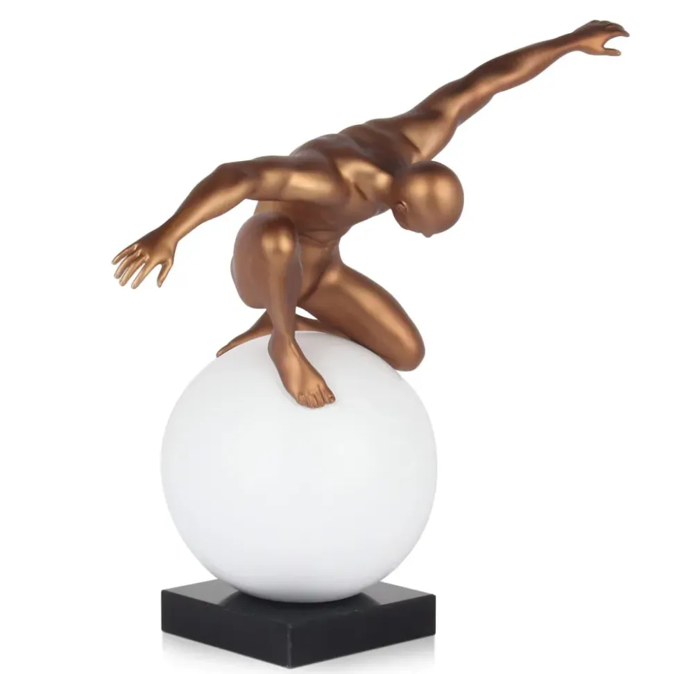 Orbital Balance 47cm Bronze Resin Indoor Sculpture